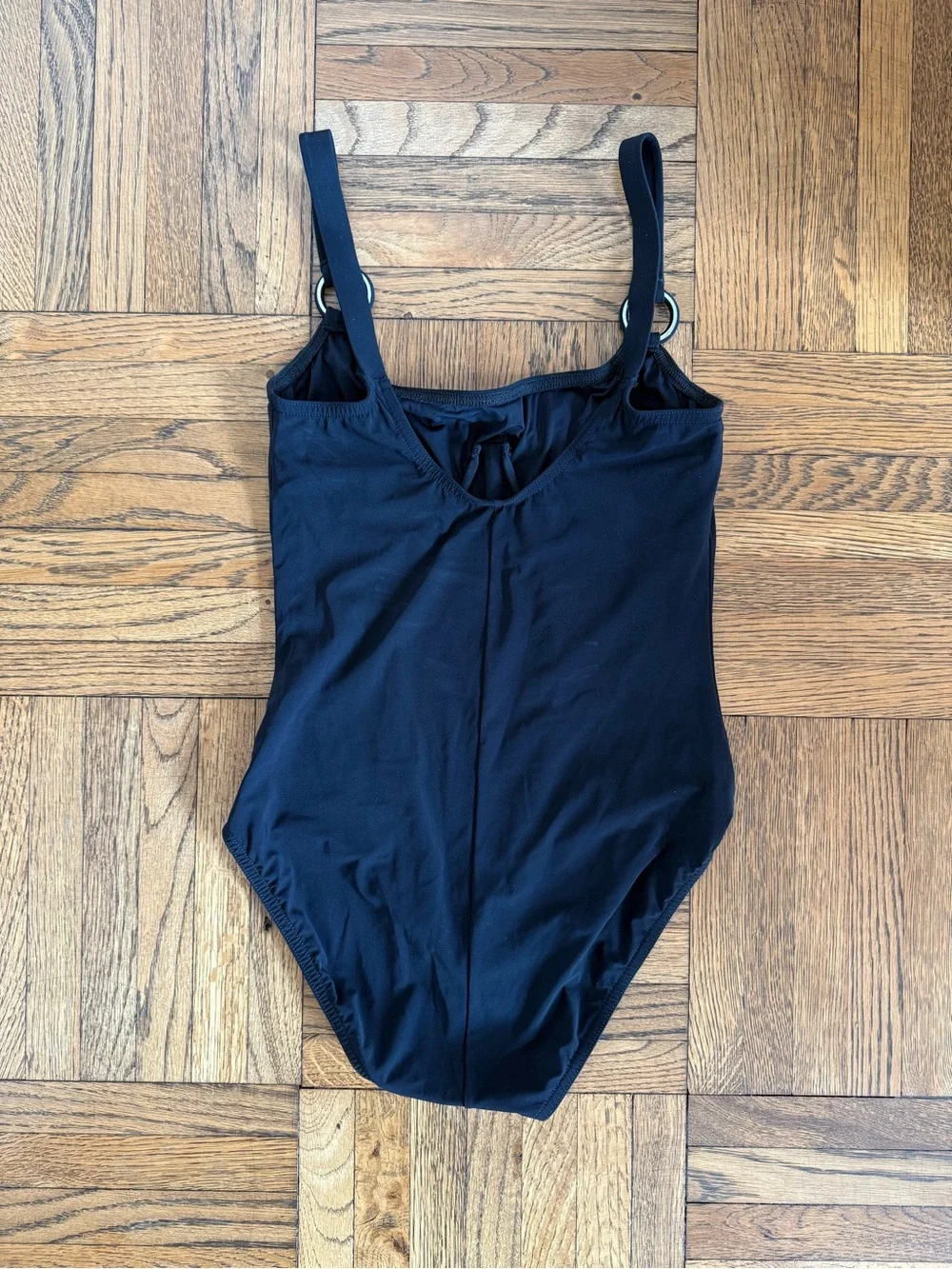 KARLA COLLETTO Round Neck One-Piece Swimsuit in BLACK - Size 10 (US 6) 🖤